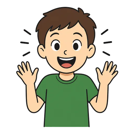 Piktogram AAC: zachwycony