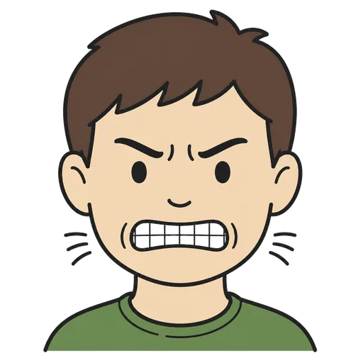Pittogramma CAA: stringere i denti