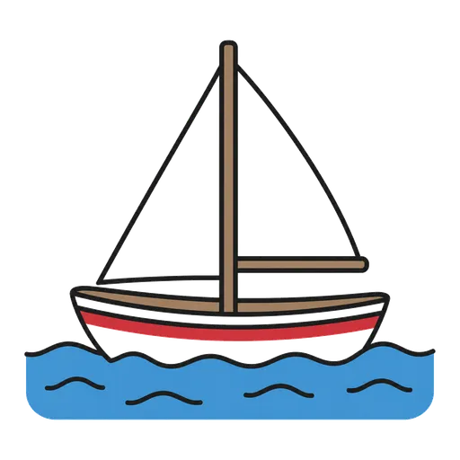 Piktogram AAC: żaglówka