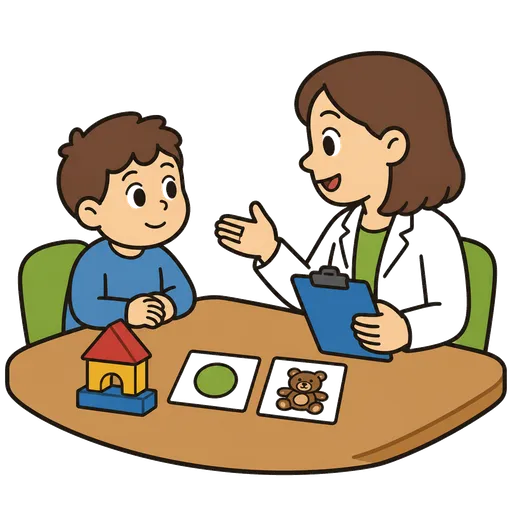 AAC-Piktogramm: Therapiesitzung mit einem Psychologen