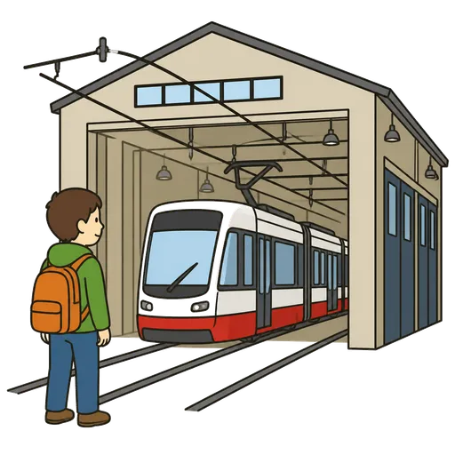 Pittogramma CAA: deposito del tram