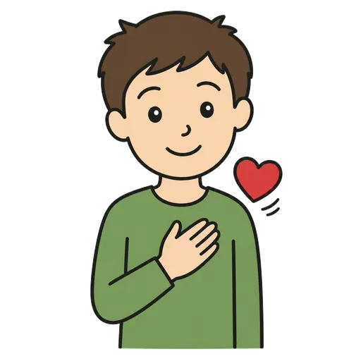 Piktogram AAC: zakochany