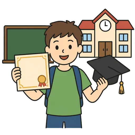 AAC pictogram: end of school year