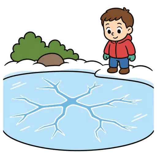 Pittogramma CAA: lago ghiacciato