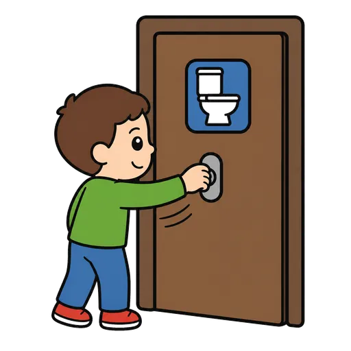 Pittogramma CAA: chiudi la porta del bagno
