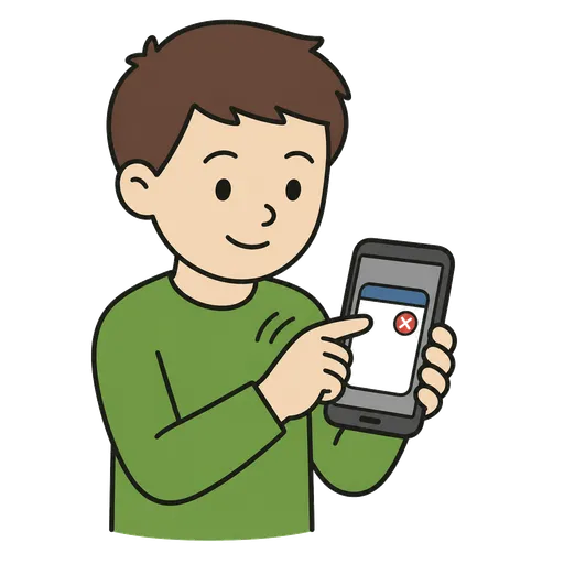 Pictogramme CAA : fermer une application