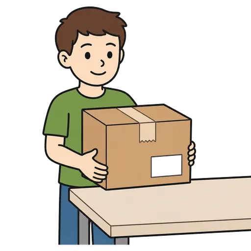 AAC-Piktogramm: gepackt