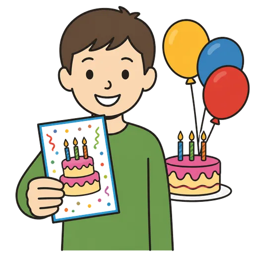 Pittogramma CAA: invitato a un compleanno