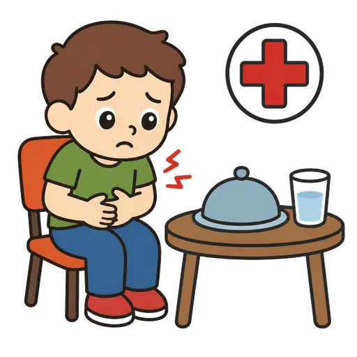Piktogram AAC: zatrucie pokarmowe