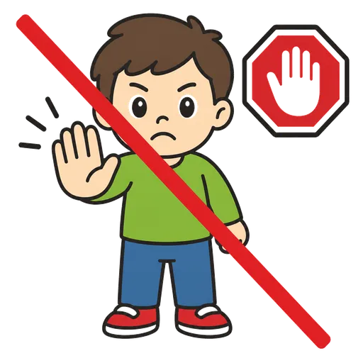 AAC-Piktogramm: Stopp damit