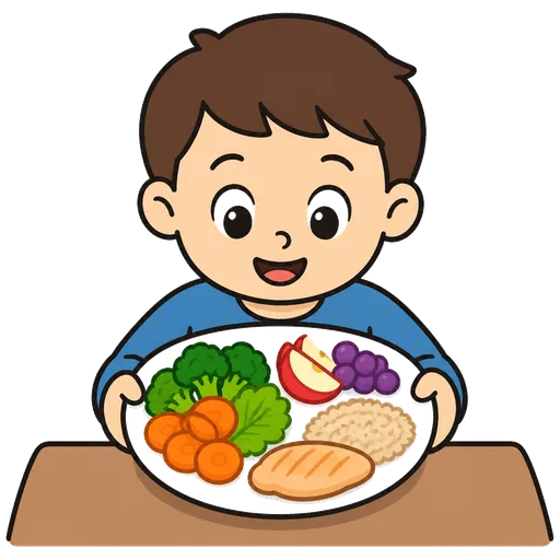 Piktogram AAC: zbilansowana dieta