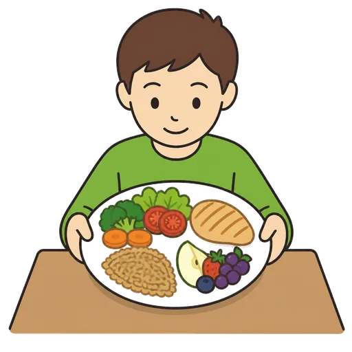 Piktogram AAC: zbilansowana dieta