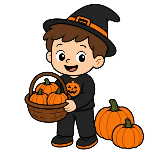 Piktogram AAC: zbiór dyni na Halloween