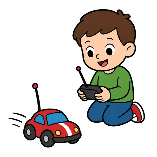 Piktogram AAK: auto na dálkové ovládání