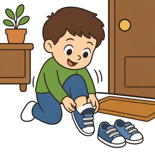 Pittogramma CAA: togliere le scarpe a casa