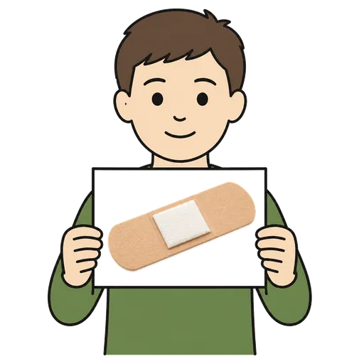 AAC-Piktogramm: Foto von einem Verband