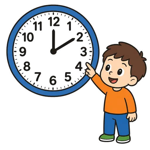 AAC-Piktogramm: Uhr mit großen Zahlen