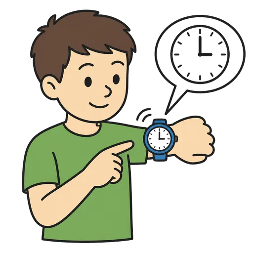 AAC-Piktogramm: sprechende Uhr