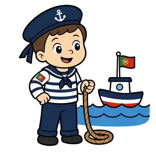 Piktogram AAC: żeglarz portugalski
