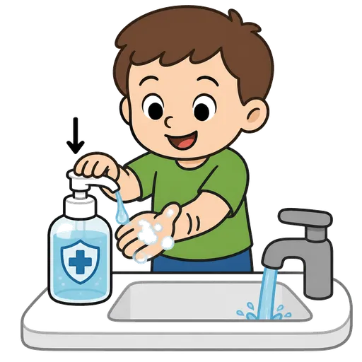 Piktogram AAC: żel antybakteryjny