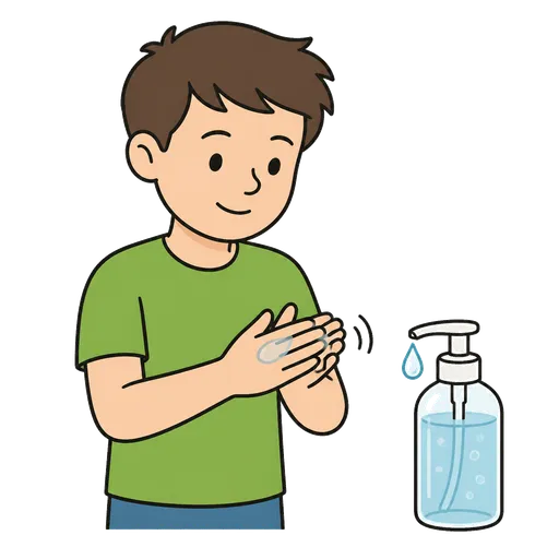 Pittogramma CAA: gel antibatterico
