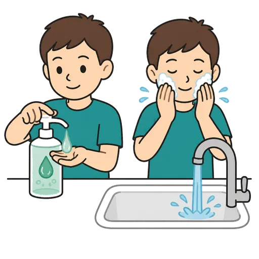 AAC-Piktogramm: Gesichtswaschgel
