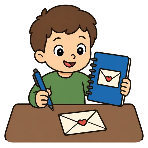 Piktogram AAC: zeszyt do korespondencji