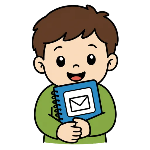 Piktogram AAC: zeszyt korespondencji