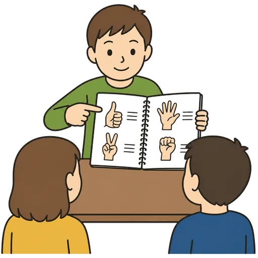 AAC-Piktogramm: Notizbuch meiner Gesten