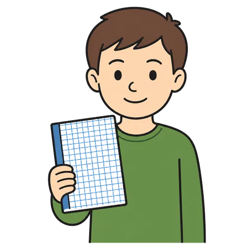 Piktogram AAC: zeszyt w kratkę