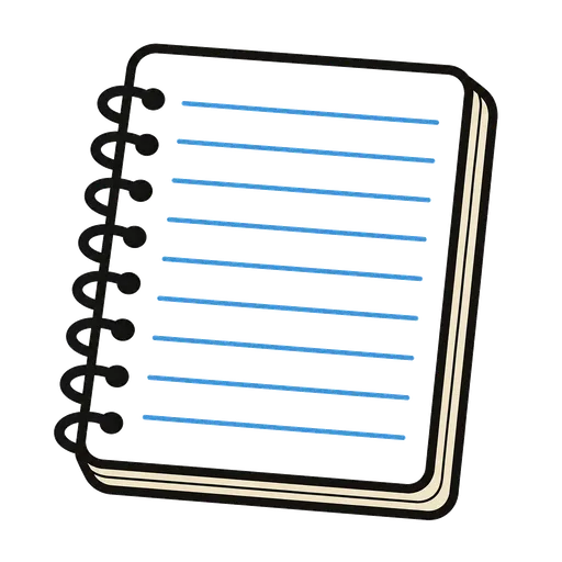 Pictogramme CAA : cahier à lignes