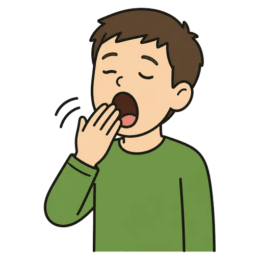 Piktogram AAC: ziewam