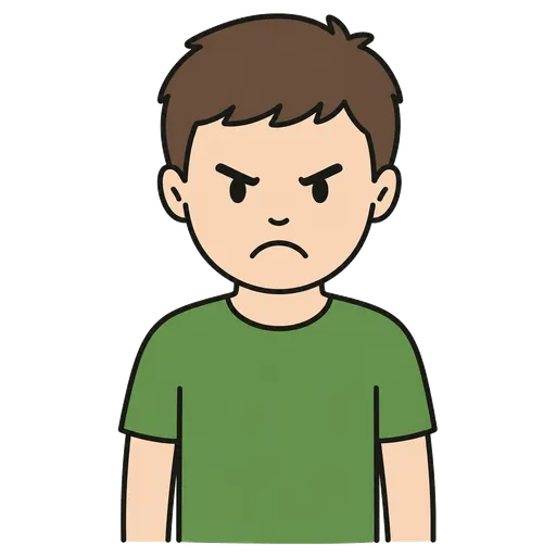 Piktogram AAC: zirytowany