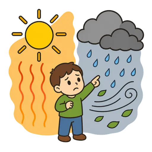 Piktogram AAC: zmiana klimatu