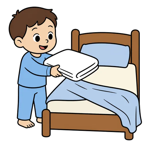 AAC pictogram: changing bed sheets