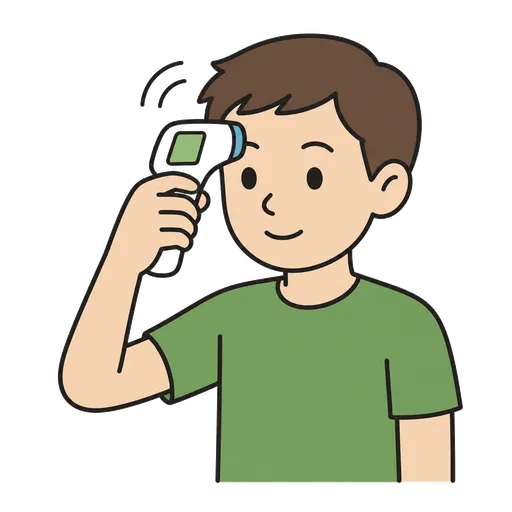 Piktogram AAC: zmierz temperaturę