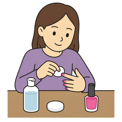 Piktogram AAC: zmywacz do paznokci