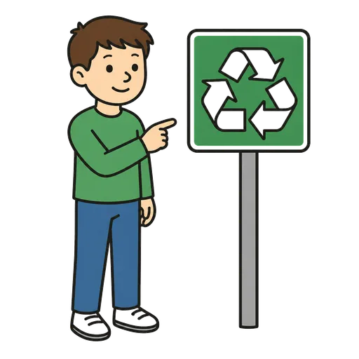 Piktogram AAC: znak recyklingu