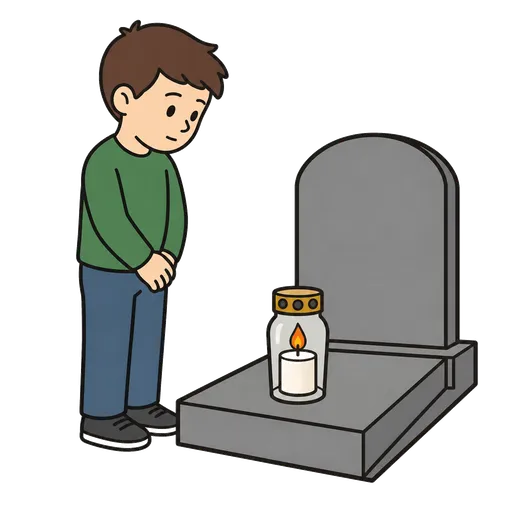 AAC pictogram: memorial candle