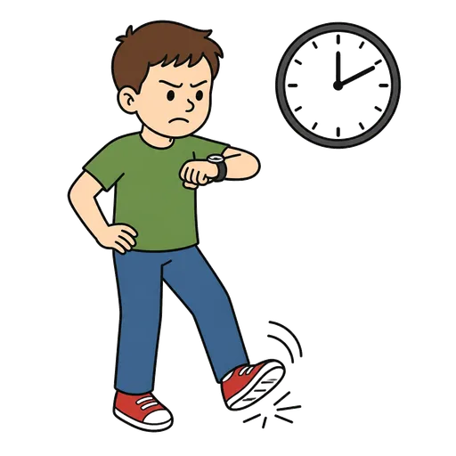 Piktogram AAC: zniecierpliwienie