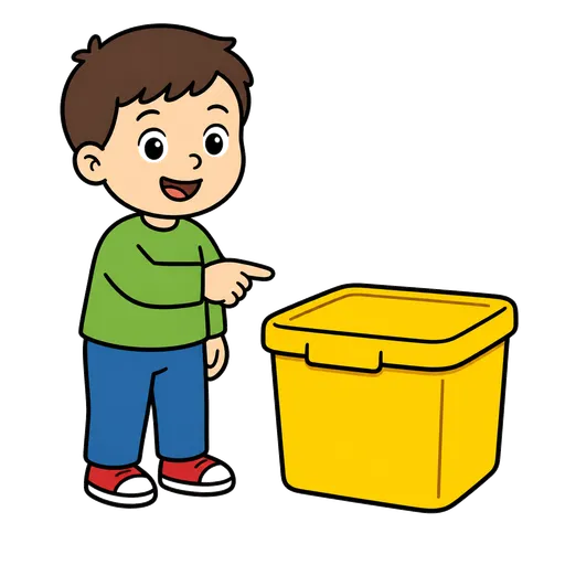Piktogram AAK: žlutý kontejner