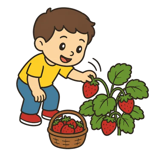 Pittogramma CAA: raccogliere fragole