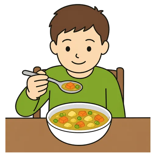 Piktogram AAC: zupa jarzynowa