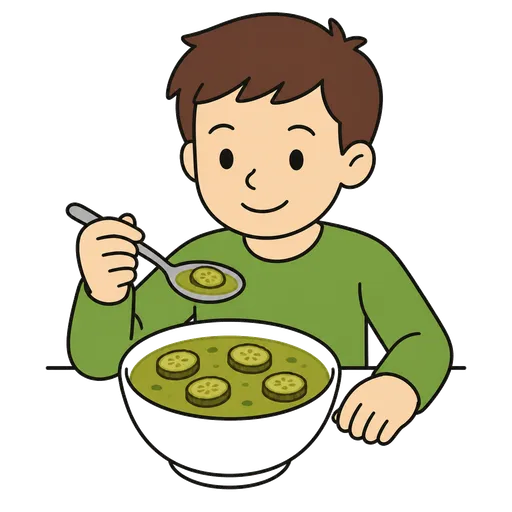 Piktogram AAC: zupa ogórkowa