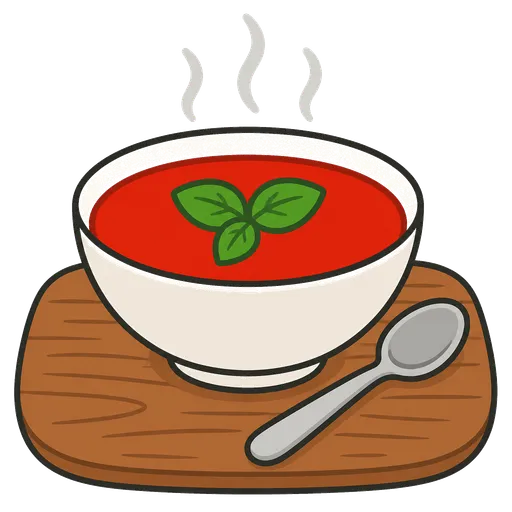 Piktogram AAC: zupa pomidorowa