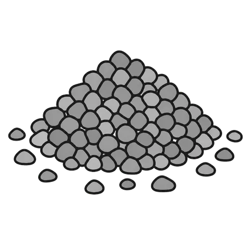 Piktogram AAK: štěrk